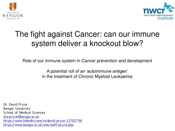 The fight against Cancer: can our immune system deliver a knockout blow?