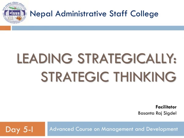 Leading Strategically: Strategic thinking