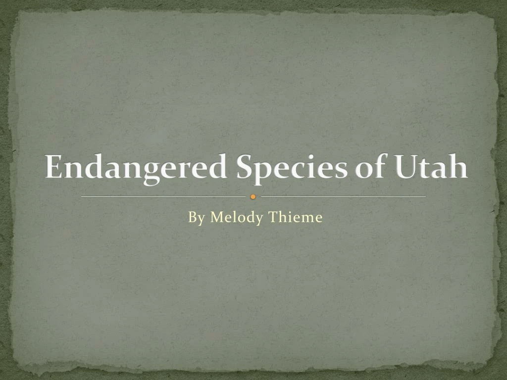 endangered species of utah