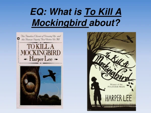 EQ: What is To Kill A Mockingbird ab out?