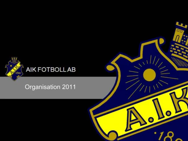 Organisation 2011