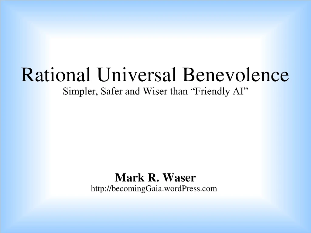 rational universal benevolence
