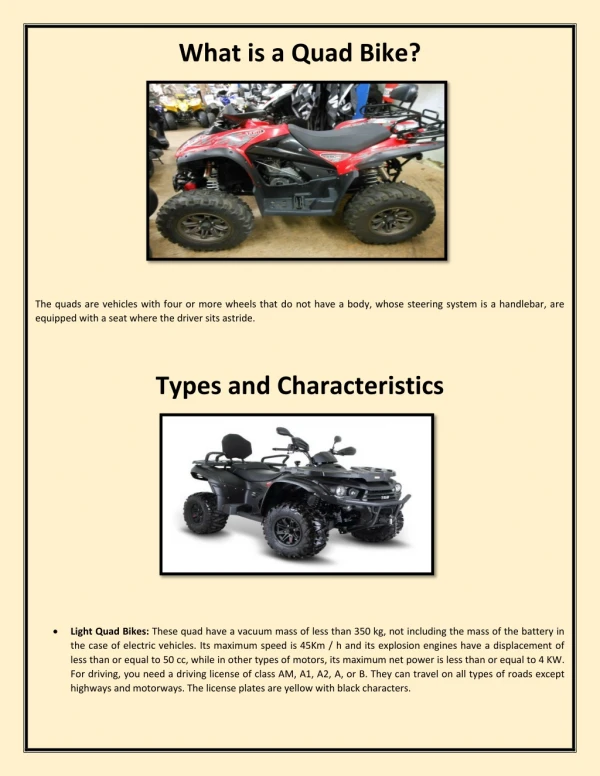 What is a Quad Bike?