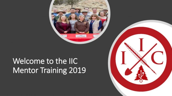 Welcome to the IIC Mentor Training 2019