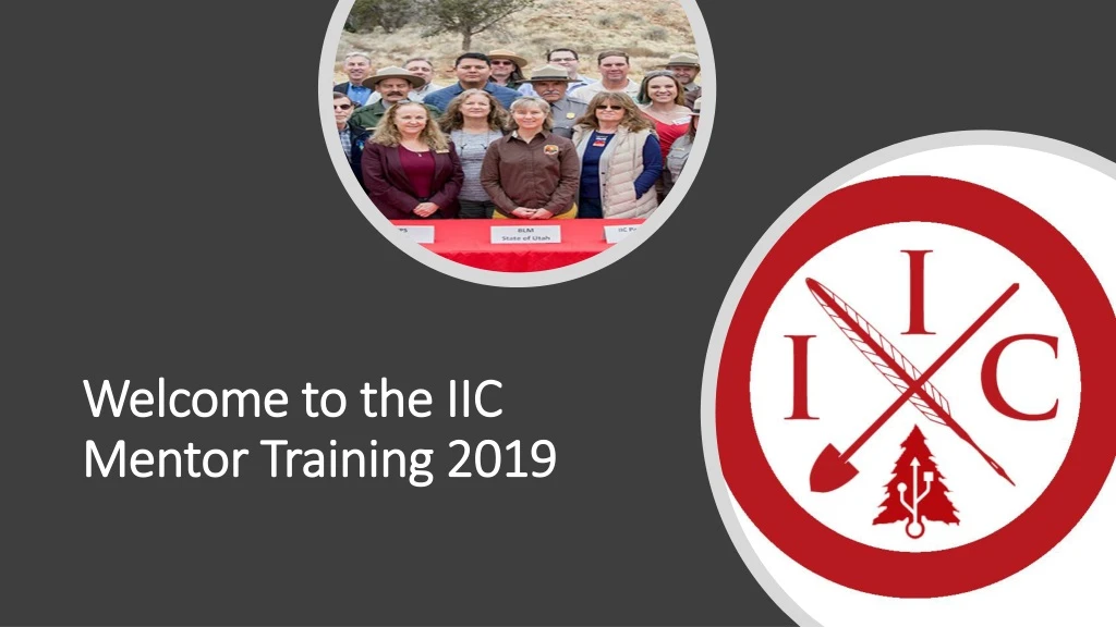 welcome to the iic mentor training 2019