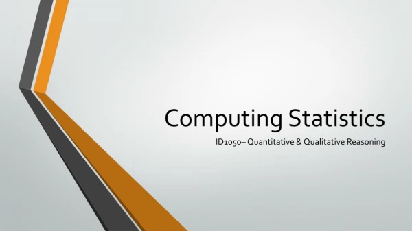 Computing Statistics