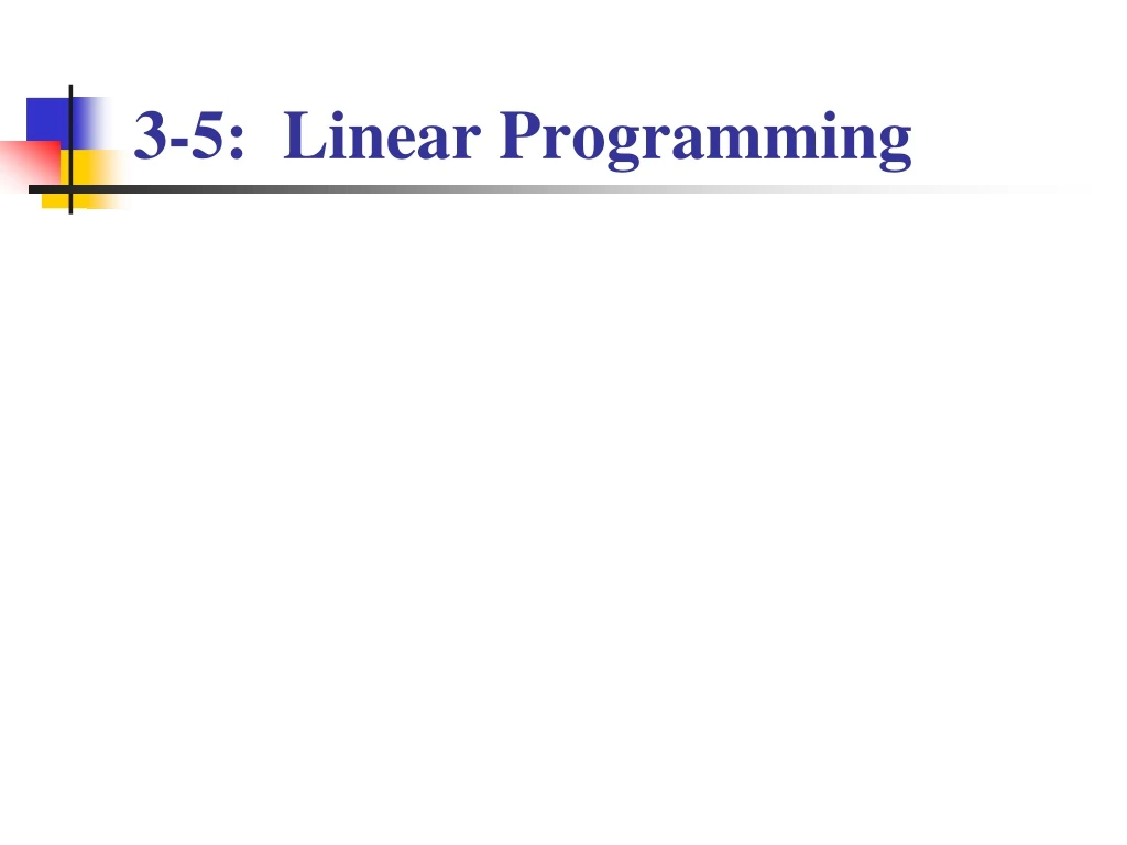 3 5 linear programming