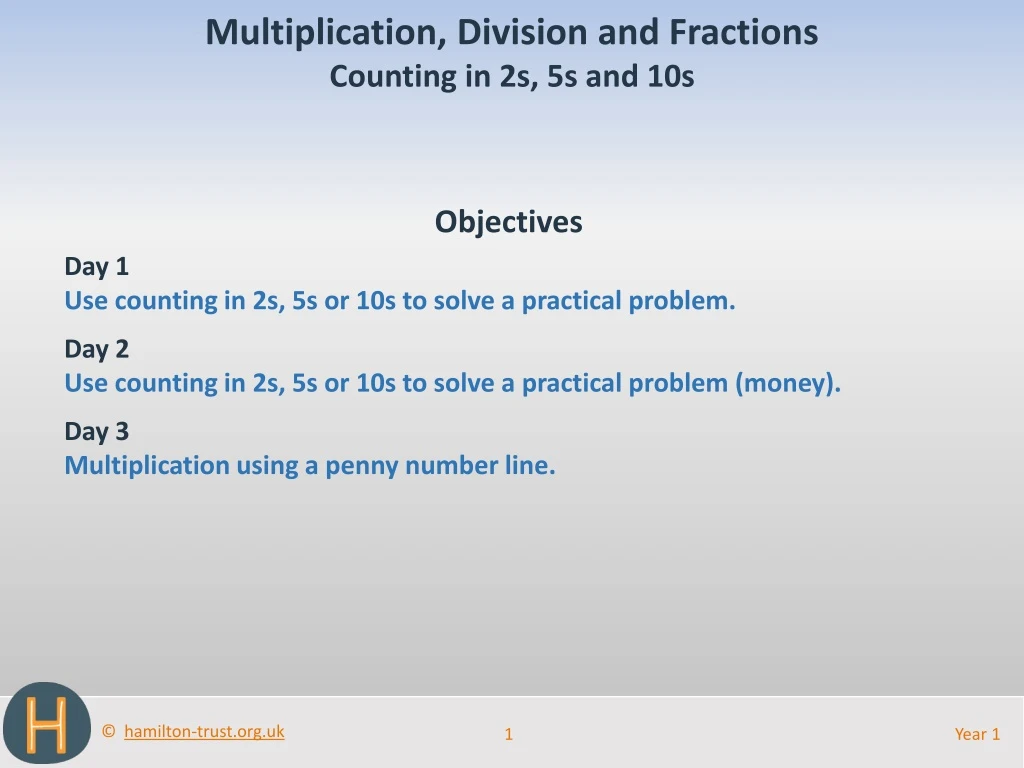 multiplication division and fractions counting