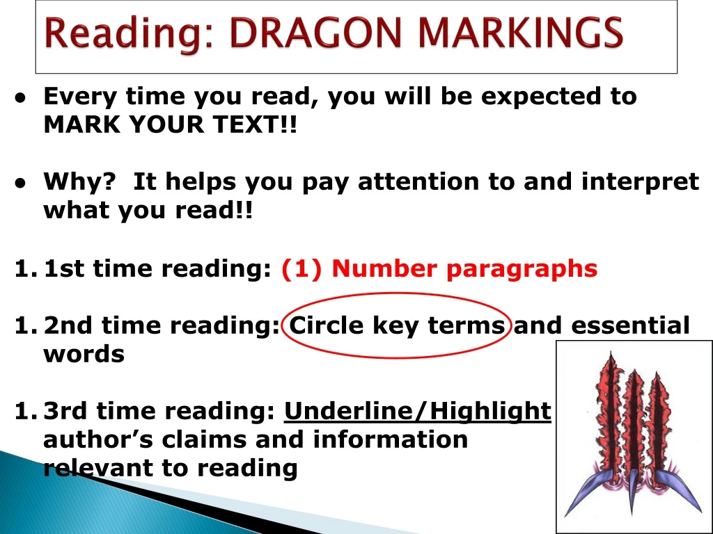 reading dragon markings