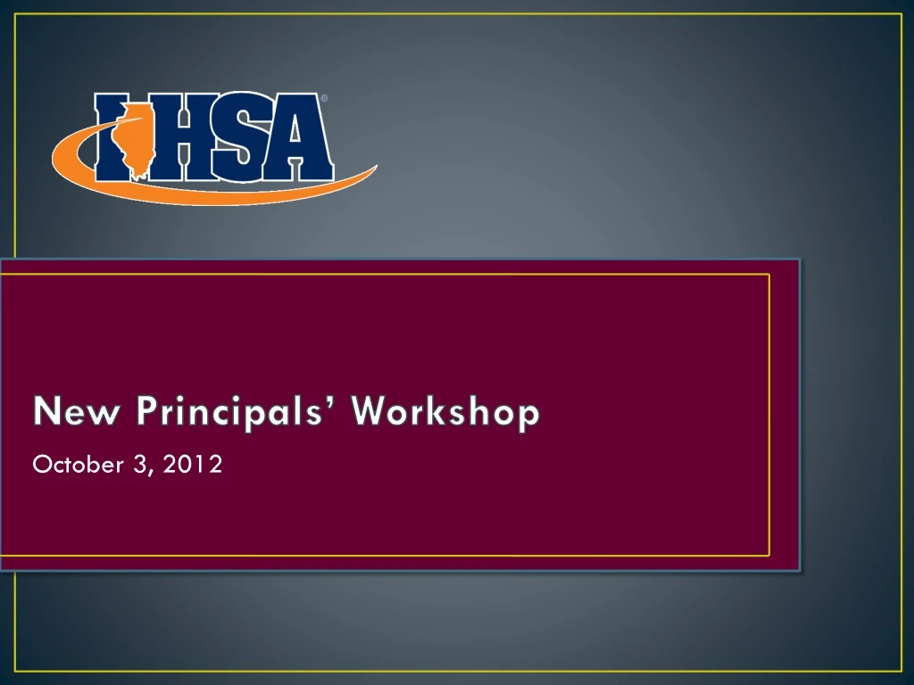 new principals workshop