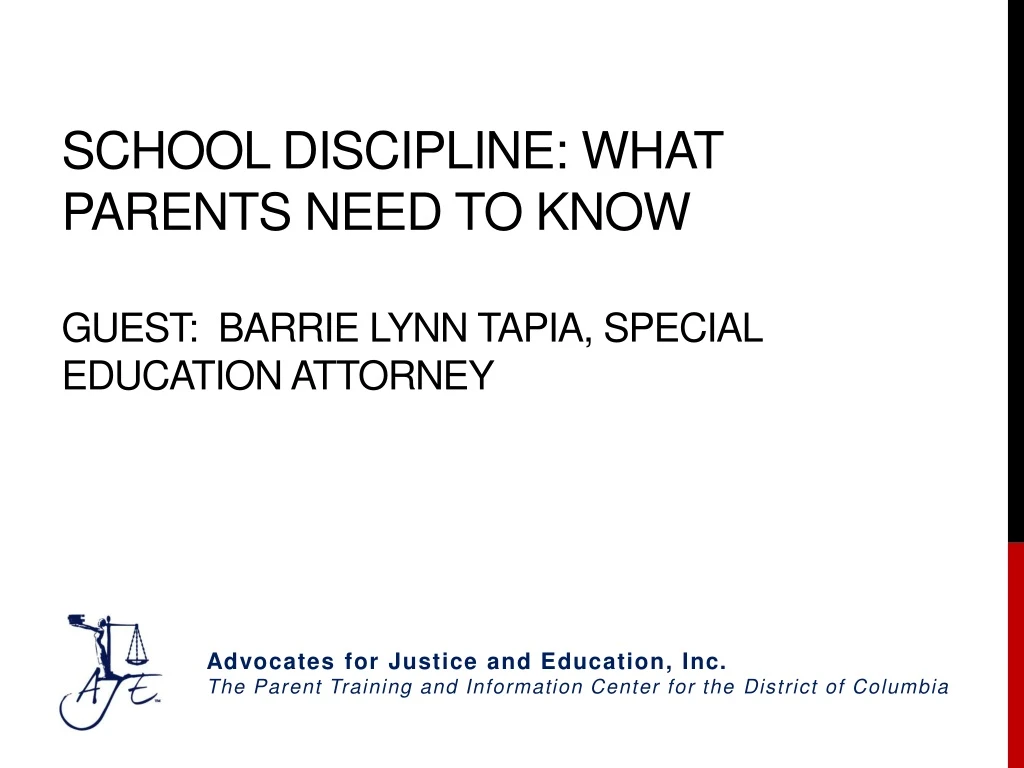 school discipline what parents need to know guest barrie lynn tapia special education attorney