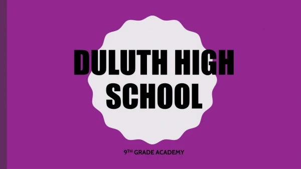 DULUTH HIGH SCHOOL
