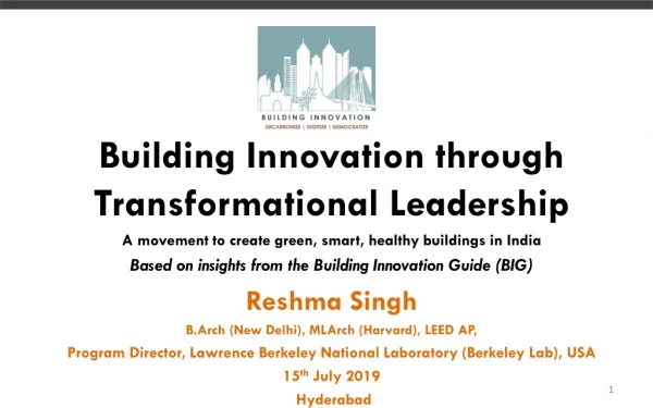 Building Innovation through Transformational Leadership