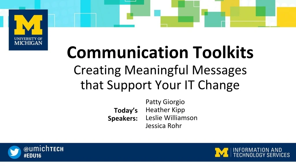 communication toolkits creating meaningful messages that support your it change