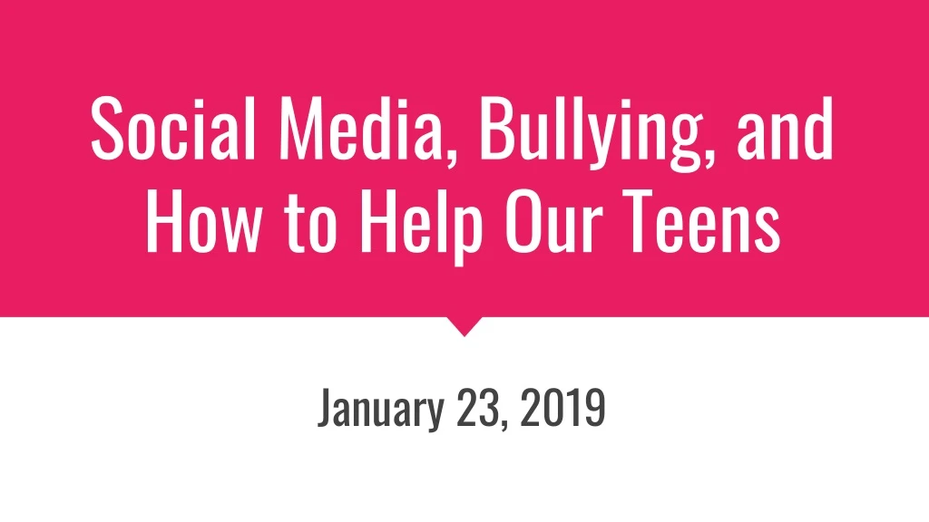 social media bullying and how to help our teens