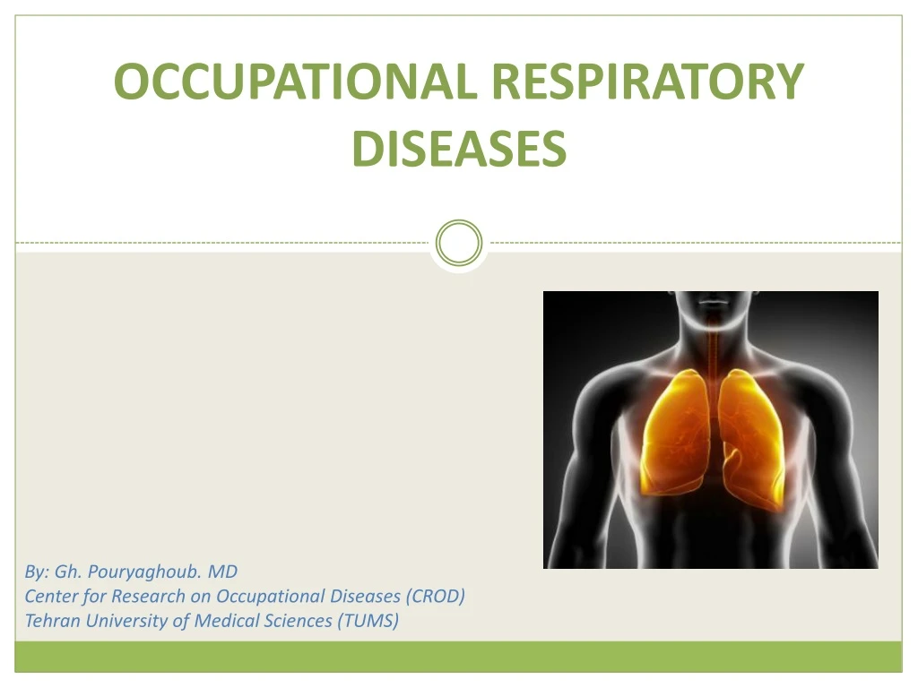 occupational respiratory diseases