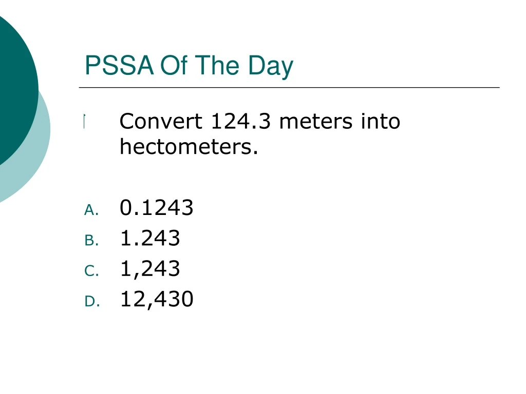 pssa of the day