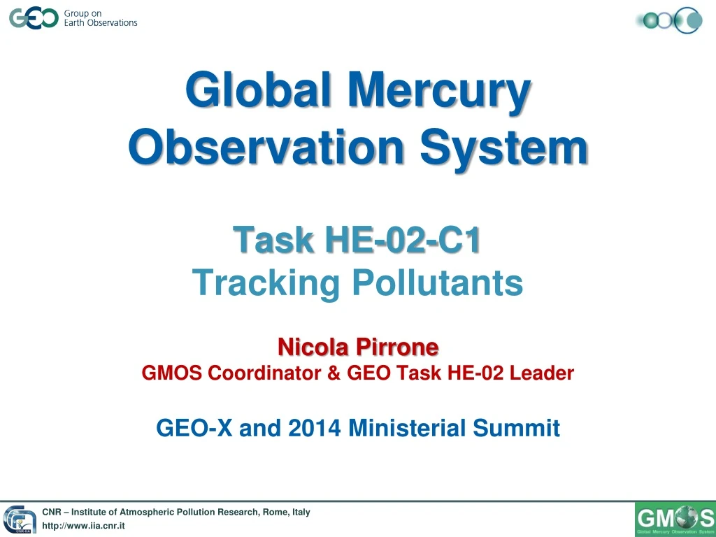 global mercury observation system task
