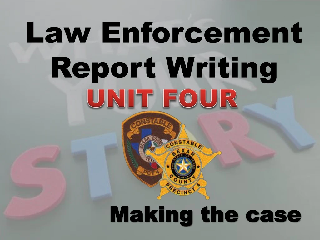 law enforcement report writing