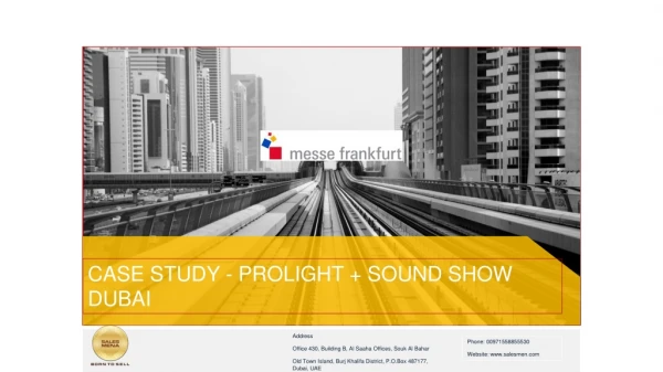 CASE STUDY - PROLIGHT + SOUND SHOW DUBAI