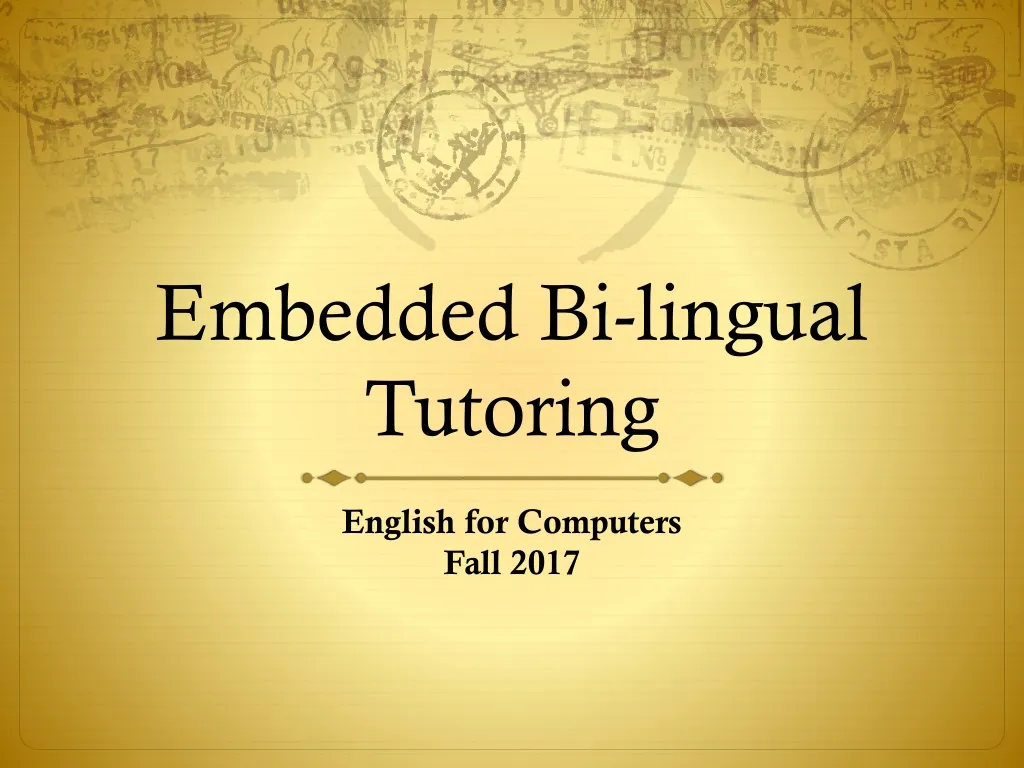 embedded bi lingual tutoring