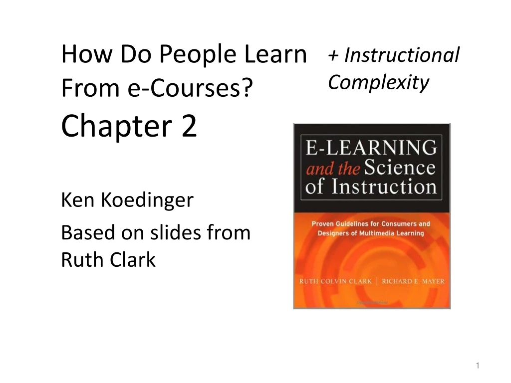 how do people learn from e courses chapter 2