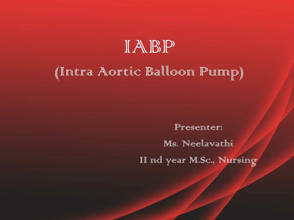 iabp intra aortic balloon pump