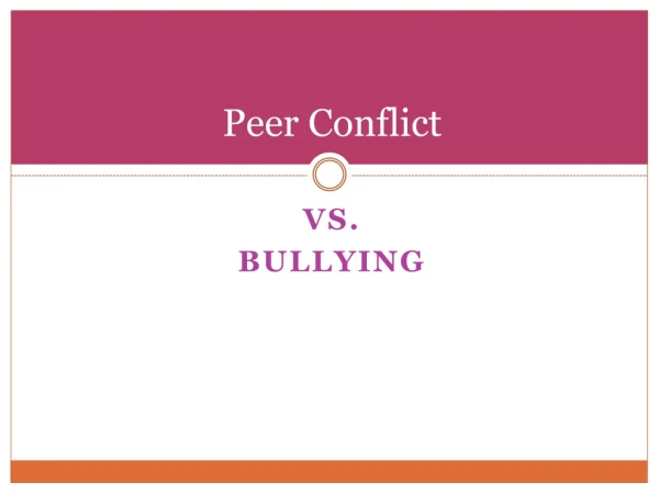 Peer Conflict