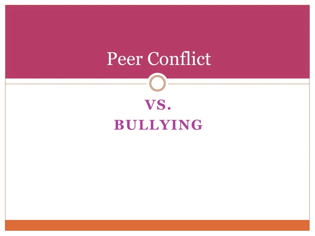 peer conflict