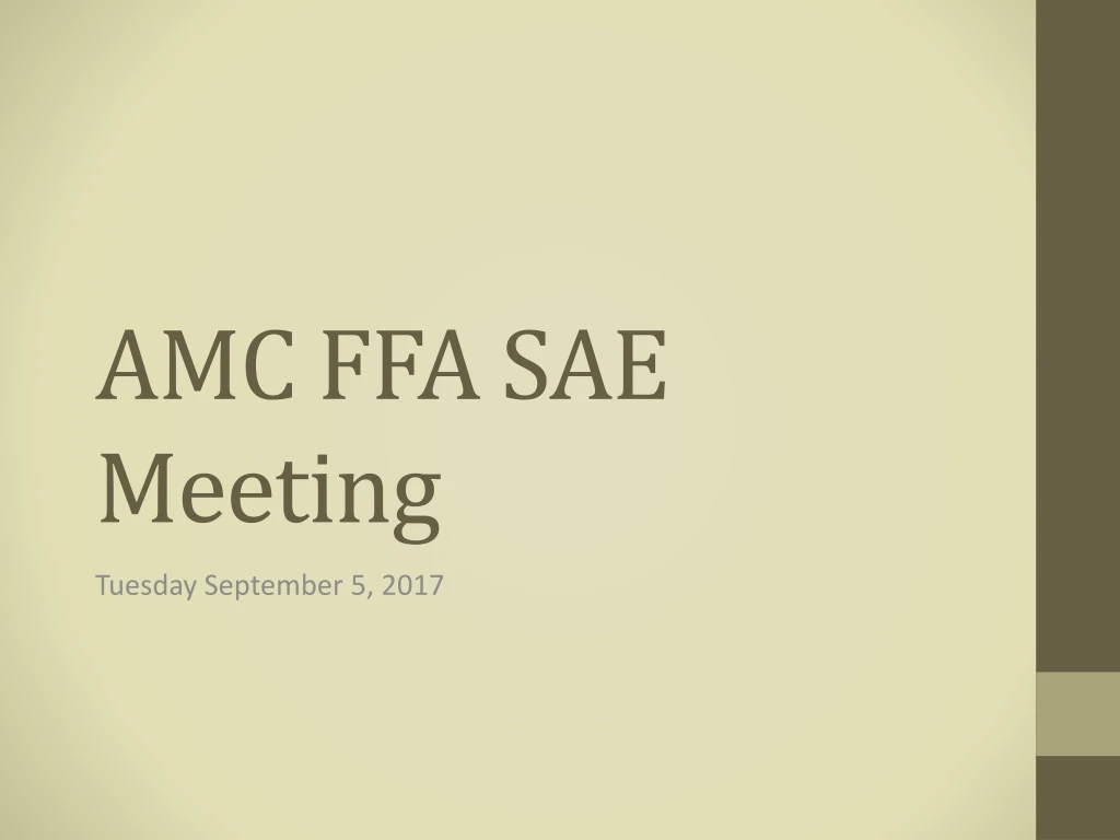 amc ffa sae meeting