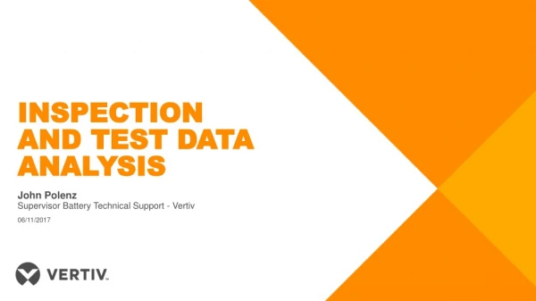 Inspection and test data analysis