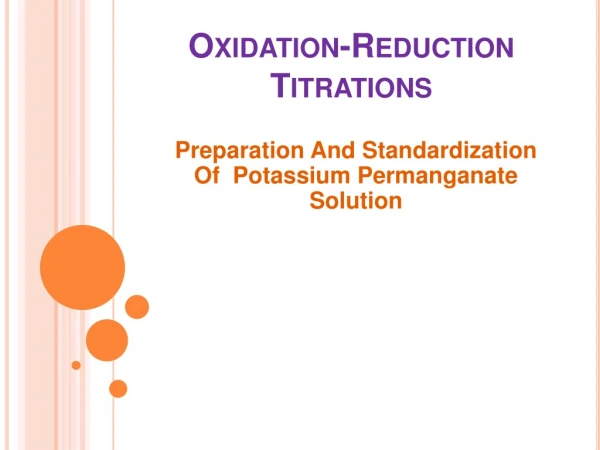 Oxidation-Reduction Titrations