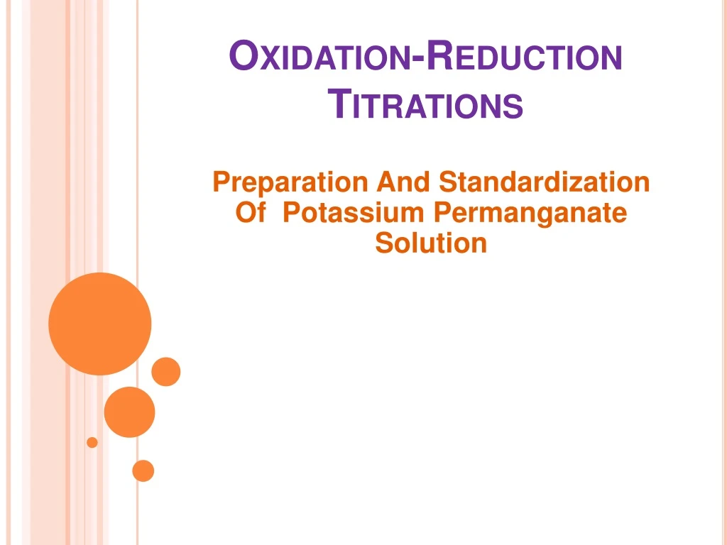 oxidation reduction titrations