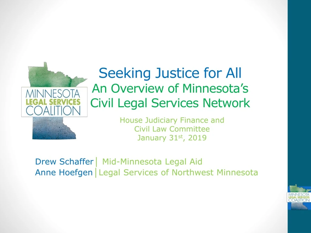 seeking justice for all an overview of minnesota s civil legal services network