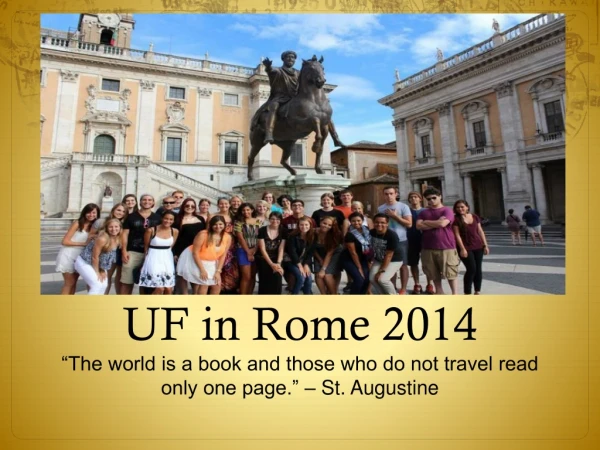 UF in Rome 2014