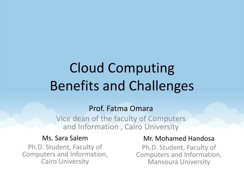 cloud computing benefits and challenges