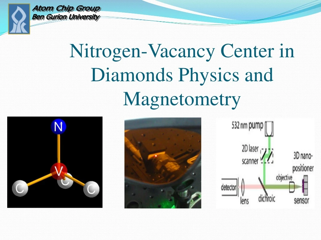 nitrogen vacancy center in diamonds physics and magnetometry