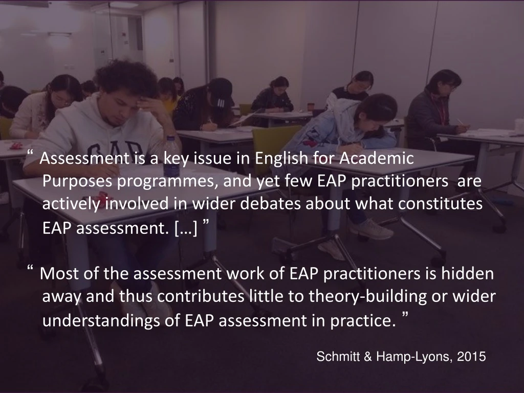 assessment is a key issue in english for academic