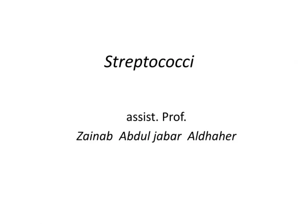 Streptococci