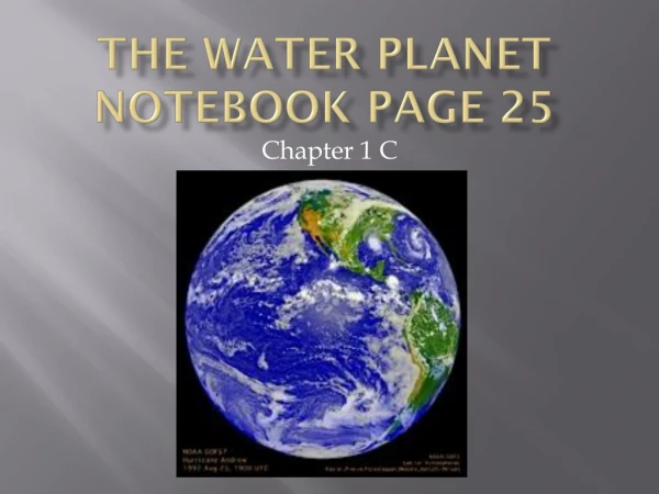 The Water Planet Notebook Page 25