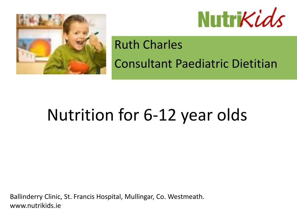 nutrition for 6 12 year olds