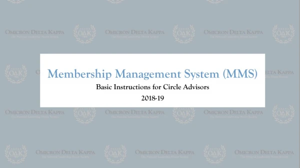 Membership Management System (MMS)