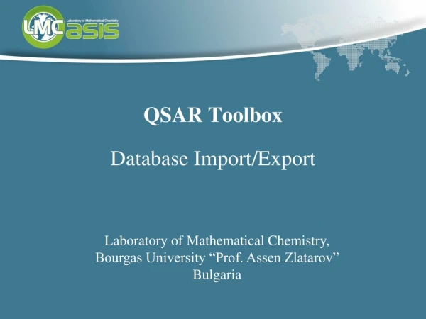 QSAR Toolbox Database Import/Export