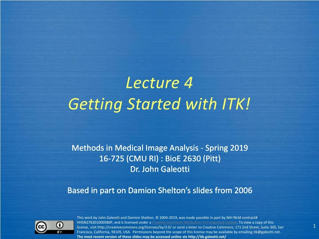lecture 4 getting started with itk