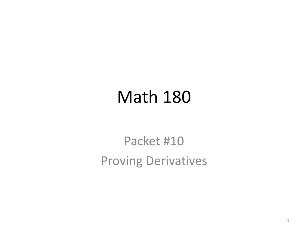 math 180