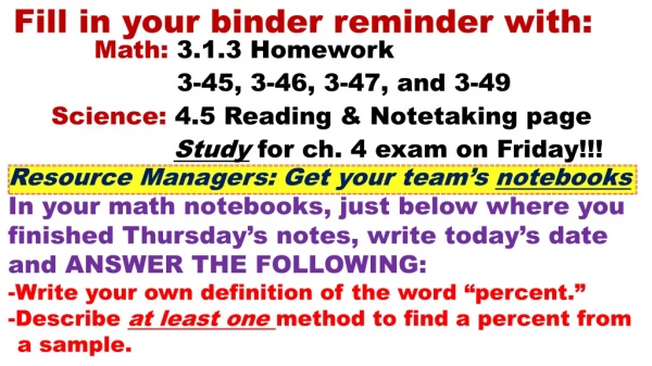 Fill in your binder reminder with: