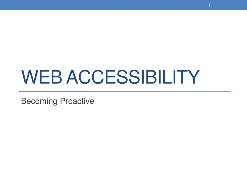 web accessibility