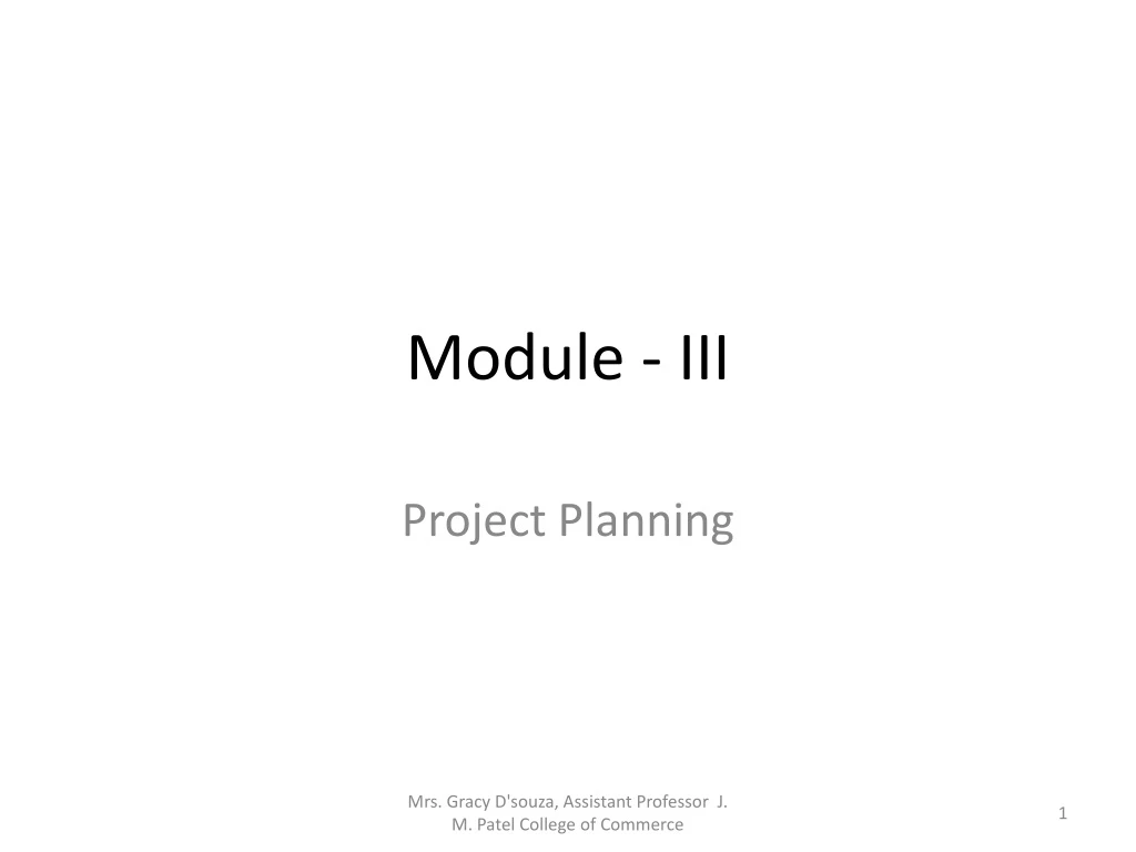 module iii