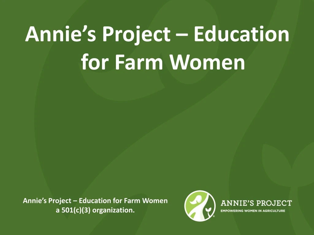 annie s project education for farm women