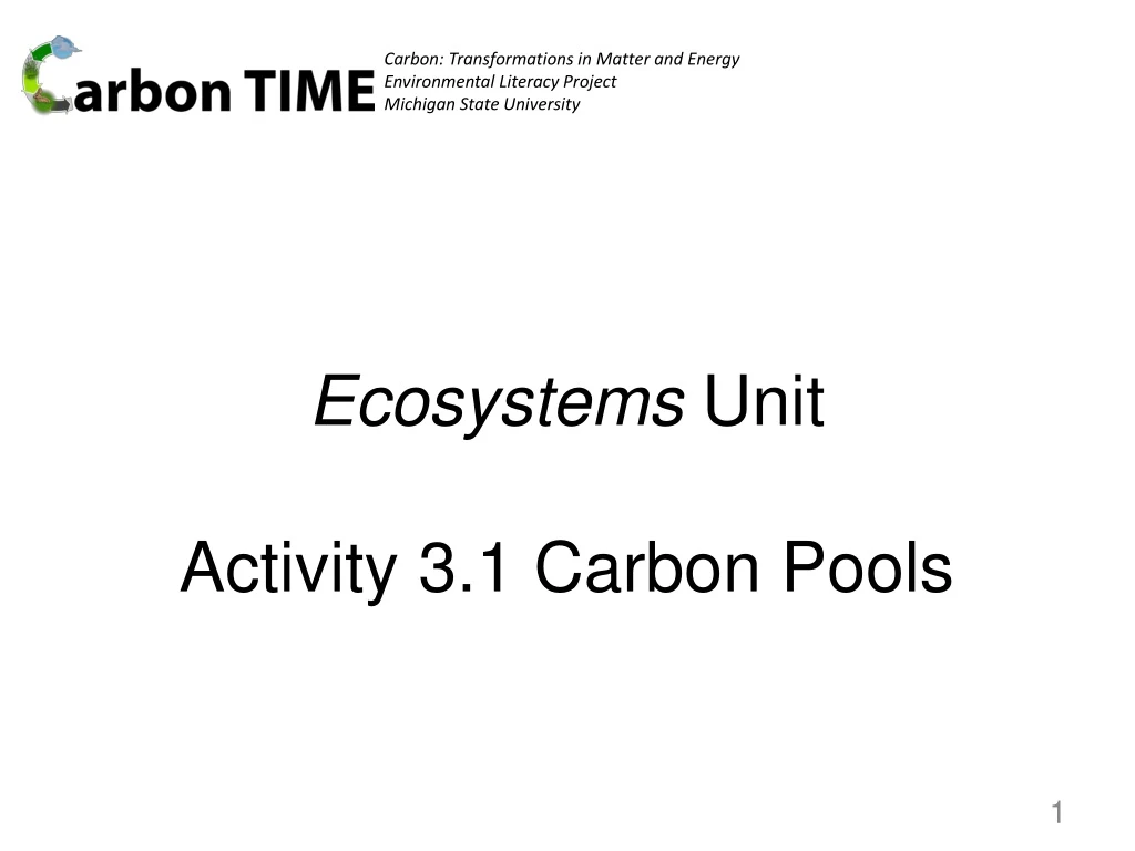 ecosystems unit activity 3 1 carbon pools